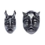 Gothic Demon Baby Stud Earrings Devil Prajna Skull Earrings
