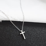 Mini Cross Clavicle Chain Necklace Female