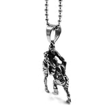 Sport Wrestling Pendant Necklace Stainless Steel Punk Hip Hop Men Pendant