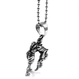 Sport Wrestling Pendant Necklace Stainless Steel Punk Hip Hop Men Pendant