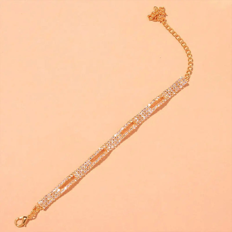 Hollow Out Rhinestone Anklet Foot Jewelry Beach Bare Foot Chain