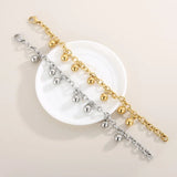 Stainless Steel Bead Pendant Bracelet for Women
