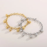 Stainless Steel Bead Pendant Bracelet for Women