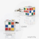 Rubiks Cube Cufflinks Casual Banquet Accessories