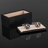 Rubiks Cube Cufflinks Casual Banquet Accessories