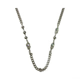 Personality Moonstone Necklace for Woman Hip-hop Metal Chain Pendant