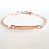 Stainless Steel Name Bracelet for Couples - Adjustable Jewelry Gift