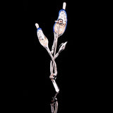 Personality Tulip Brooch Jewelry For Women/men Metal Scarf Wedding Gift
