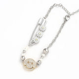 Vintage Stainless Steel Smiley Daisy Dice Bracelet