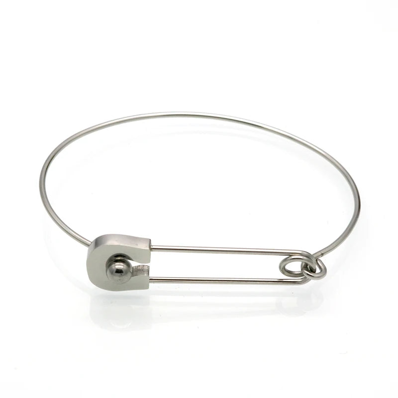 Vintage Stainless Steel Metal Nautical Wire Bangle Bracelet