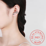 Personality Wave Snake Earrings Crystal Zircon Studs Piercing