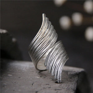 925 Sterling Silver Hyperbole Wing Ring For Women