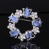 Personality Wreath Brooch Jewelry Metal Scarf Wedding Gift