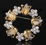 Personality Wreath Brooch Jewelry Metal Scarf Wedding Gift