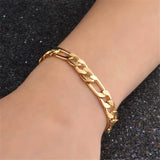 18K Three Chain Bracelet for Men, 12MM Wide