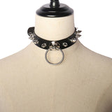 Punk Rivets Spiked Nails Women's Necklace Leather Collar