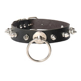 Punk Rivets Spiked Nails Women's Necklace Leather Collar