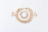 Exaggerated CCB Thick Chain Punk Jewelry Set