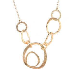 Exaggeration Circle Short Necklace Sweater Chain Jewelry