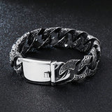Men's Stainless Steel Interlocking Totem Pattern Bracelet