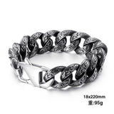 Men's Stainless Steel Interlocking Totem Pattern Bracelet