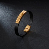 Men's Retro Stainless Steel Leather Bracelet