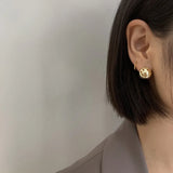 925 Silver Smiling Face Earrings, Versatile and Trendy