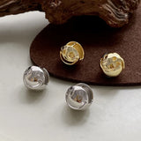 925 Silver Smiling Face Earrings, Versatile and Trendy