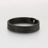 Square Fish Scale Men's Stainless Steel Tide Bracelet