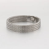 Square Fish Scale Men's Stainless Steel Tide Bracelet
