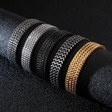 Square Fish Scale Men's Stainless Steel Tide Bracelet