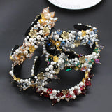 Baroque Crystal Pearl Headband Multicolor 903