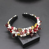 Baroque Crystal Pearl Headband Multicolor 903