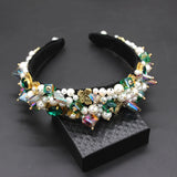Baroque Crystal Pearl Headband Multicolor 903