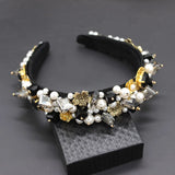 Baroque Crystal Pearl Headband Multicolor 903
