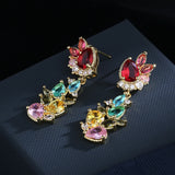 925 Silver Zircon Long Tassel Earrings for Women
