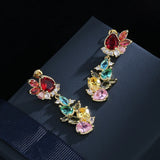 925 Silver Zircon Long Tassel Earrings for Women