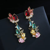 925 Silver Zircon Long Tassel Earrings for Women