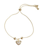 Charm Bracelet Love Shaped Hand Ornaments Metal Texture Daily Wear