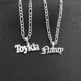Custom Name Necklace Stainless Steel Jewelry Woman Letter Pendant Chain