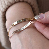 Custom Stainless Steel Baby Name Bracelet for Mom