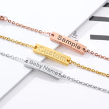 Custom Stainless Steel Baby Name Bracelet for Mom