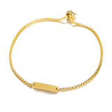 Baby Name Bracelets Stainless Steel ID Chain Year Girls