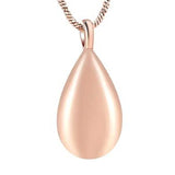 Personalized Teardrop Ashes Necklace - Grandma/Grandpa Memorial Jewelry