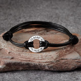 Personalized Name Bracelet Stainless Steel Rope Bangle Father's Gift