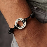 Personalized Name Bracelet Stainless Steel Rope Bangle Father's Gift