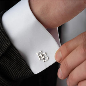 Custom Initials Cufflinks Stainless Steel Letter Cuff Links