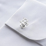 Custom Initials Cufflinks Stainless Steel Letter Cuff Links