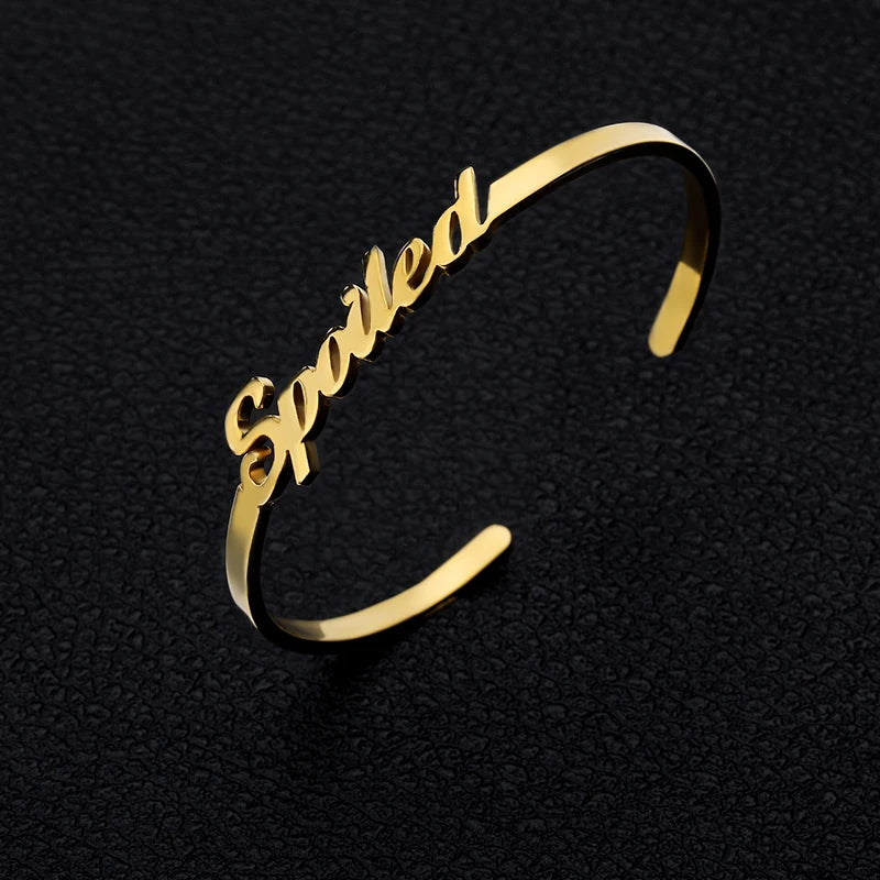 Custom Name Bracelet Stainless Steel Gift Bracelet