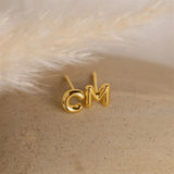 Personalized Name Initials Earrings Stainless Steel Letter Ear Studs